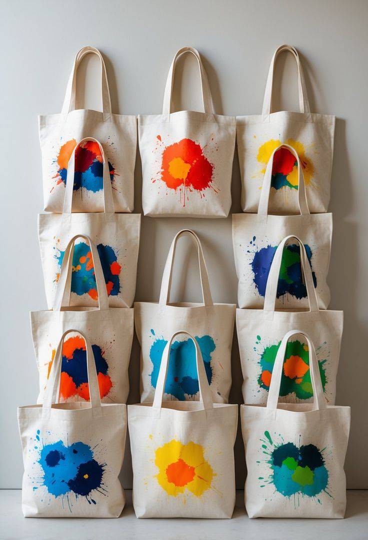 Printed Tote Bags – Customizable, Fashionable & Eco-Friendly | Cotton Fabric Lace Design