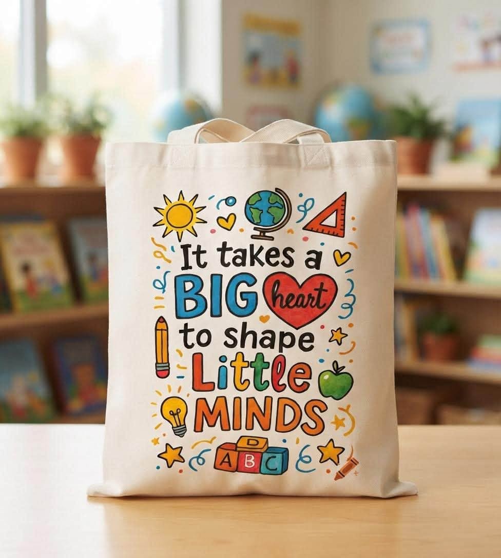 Teacher Appreciation Printed Tote Bag – 14 × 15.5 Inch